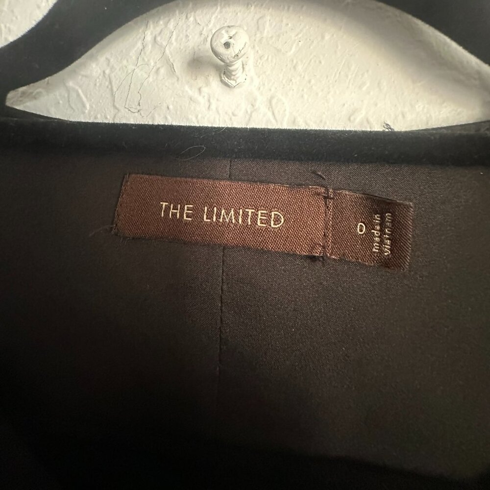 FINAL PRICE The Limited Black Front Zipper Peplum Dress Size 0 - Picture 2 of 7